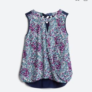 41 Hawthorn - Clearwater Mixed Material Surplice Blouse